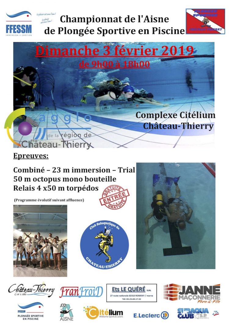 Championnat de l'Aisne de Plongée sportive en piscine
