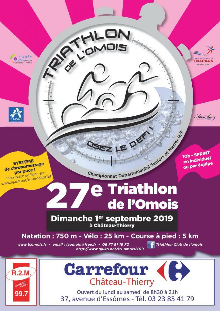Affiche Triathlon de l'Omois Château-Thierry
