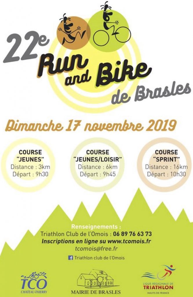 Affiche Run and Bike de Brasles le 17 novembre 2019